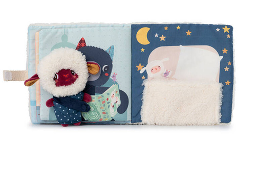 LILLIPUTIENS Activation book with a mini cuddly toy Goodnight Sheep Yvon 12 m+