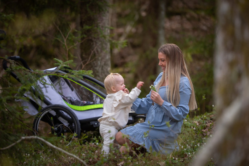 Hamax - Bike trailer for kids BREEZE, double - White/green