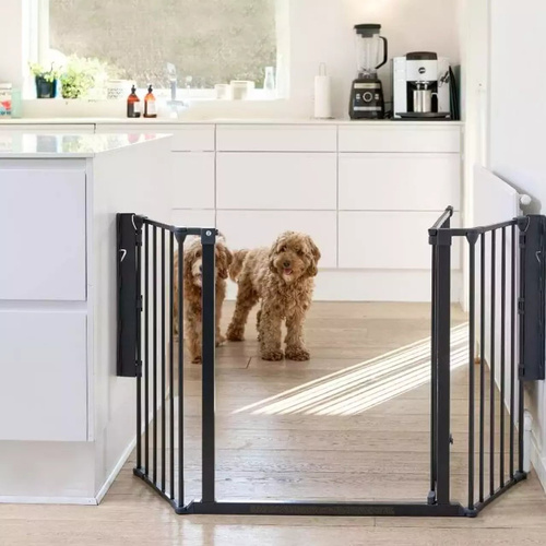 DogSpace - Max M Multi Expandable Dog Gate, Black (90-146cm)