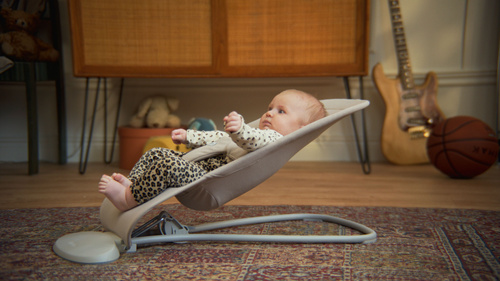 BABYBJÖRN - bouncer BEGIN WOVEN, Sand Grey