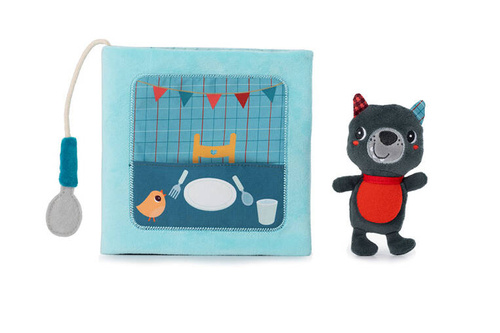 LILLIPUTIENS Activation book with a mini cuddly toy Bon appetit! Wolf Louis 12 m+