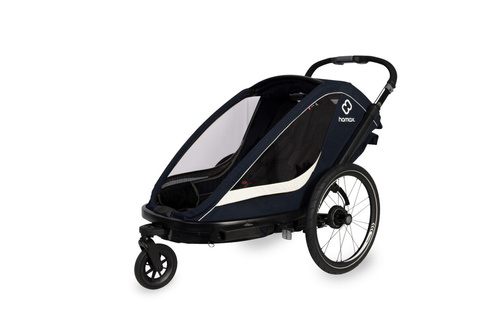 Hamax - Bike trailer for kids  BREEZE, double - Navy/cream