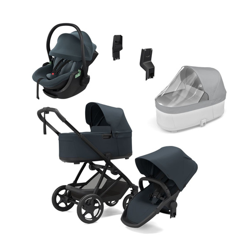 THULE - Charm 2in1 stroller + Maple car seat + adapter - SET darkest blue