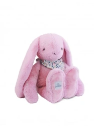 DOUDOU – Lapin Fleurette plush rabbit by Doudou et Compagnie, 50 cm, grenadine pink