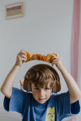 Kidywolf - Bluetooth headphones with magnetic ears KIDYEARS, lion