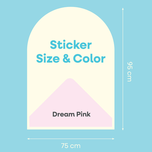 CLEVERCLIXX - magnetic wall sticker 95x75cm, dream pink