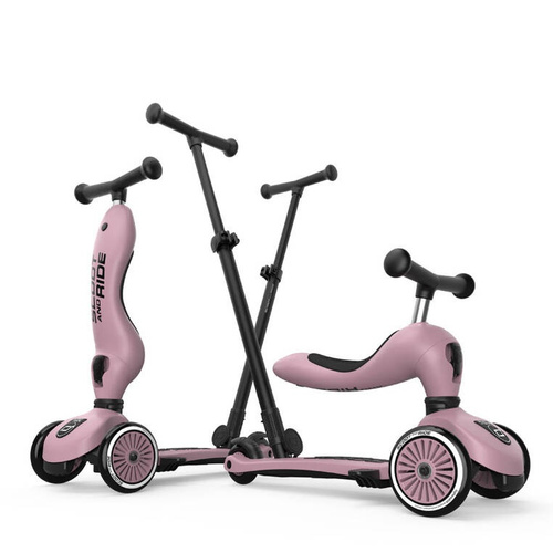 SCOOTANDRIDE - Highwaykick Push and Go 2in1 Ride and scooter 1-5 years Wildberry
