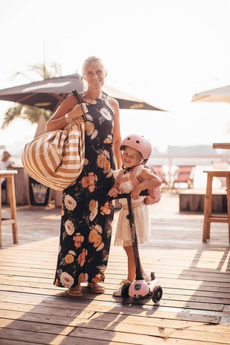 SCOOTANDRIDE - Highwaykick 3 LED - Folding scooter with light-up wheels 3+ Rose