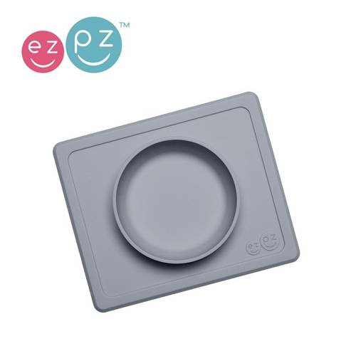 EZPZ - Silicone bowl with 2in1 placemat Mini Bowl gray