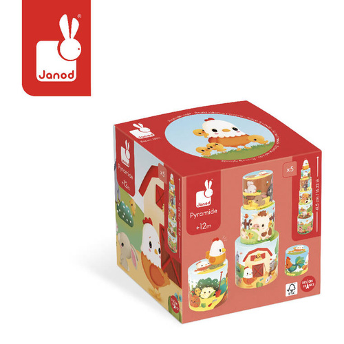 Janod -  Piramida wieża Farma Kurka 6 elementów 12 m+