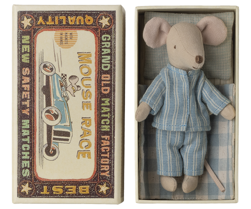 MAILEG - Big Brother Mouse in a Matchbox