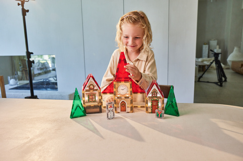 CLEVERCLIXX – Christmas Village Advent Calendar magnetic tiles - 46 el.