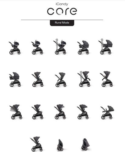 iCandy Core Pushchair and Carrycot Dark Grey