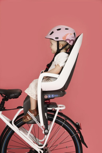 Hamax - Caress w/carrier adapter (rack mounted) - White/black