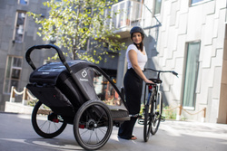 Hamax - Bike trailer for kids COCOON , double- Grey/black
