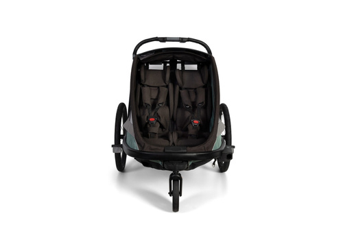 Hamax - Bike trailer for kids COCOON , double - Green/black