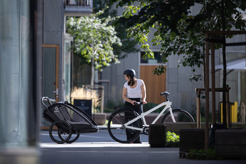 Hamax - Bike trailer for kids COCOON , double- Grey/black