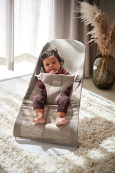 BABYBJÖRN - BLISS MESH bouncer, grey beige + Soft Friends toy