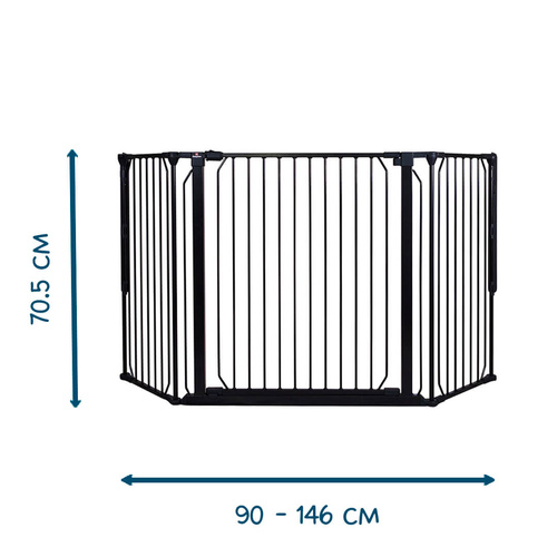 Baby Dan - Carl Wide outdoor safety gate, black