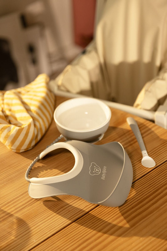 BABYBJORN - Dinnerware Set, 8 pcs - Light Grey
