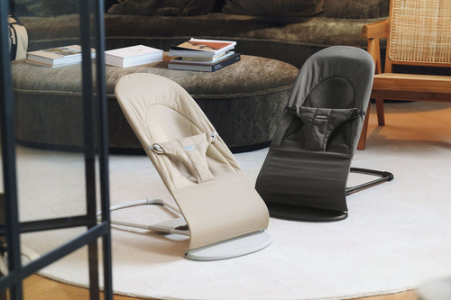 BABYBJÖRN - Bouncer Balance Soft  Woven/Jersey Tri Fabric, Light Beige