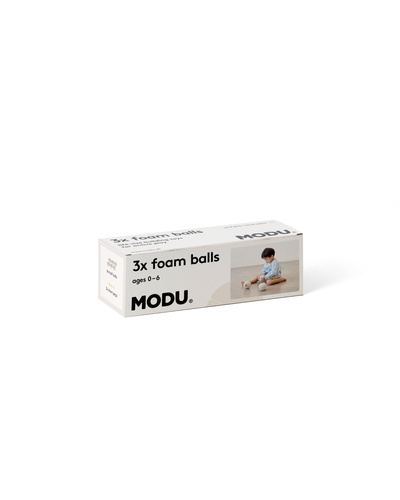 MODU - 3x Foam Ball, sand grey / honey yellow