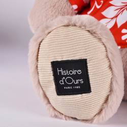 DOUDOU – ALOHA plush hippo by Histoire d'Ours, 38 cm, powder pink