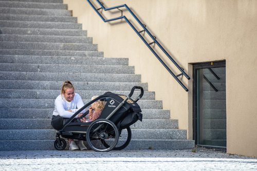 Hamax - Bike trailer for kids  BREEZE ONE + Jogger wheel - Black