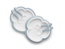 BABYBJÖRN - Baby Plate and Spoon - Powder Blue
