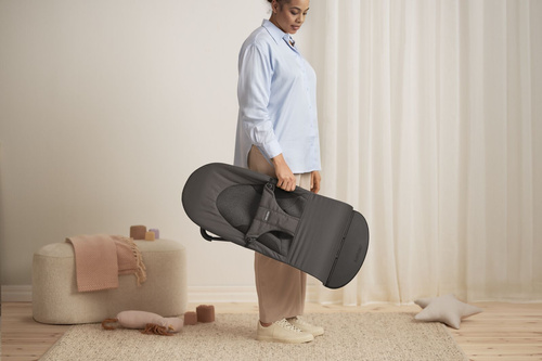 BABYBJÖRN - Bouncer Balance Soft Woven/Jersey Tri Fabric, Dark Grey