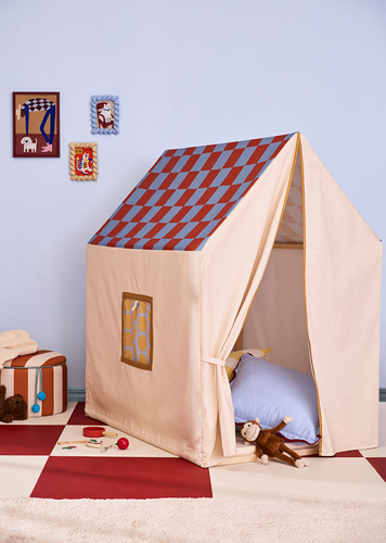 KID'S CONCEPT - play house tent dusty blue check