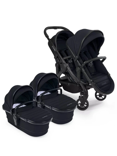 Peach 7 Pushchair and Carrycot - Twin - Black