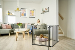 DogSpace - King Mommy+ Supreme Puppystay Pen / Dog Room Divider , Black