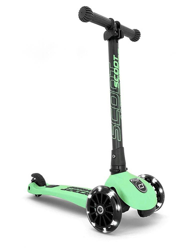SCOOTANDRIDE - Highwaykick 3 LED - Folding scooter with light-up wheels 3+ Kiwi