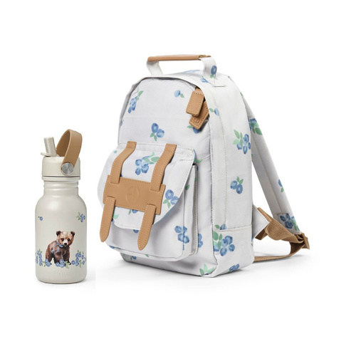 Elodie Details - BackPack MINI Backpack Blueberry Bliss + Water Bottle  - Blueberry Bliss Billy - SET