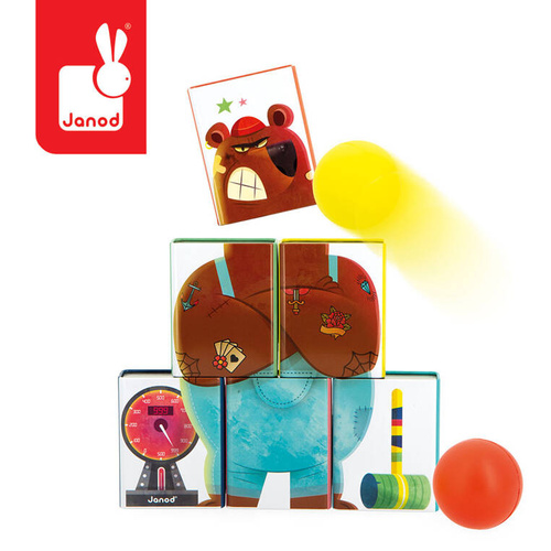 Janod - Metal cans for breaking Applepop Bear 3+