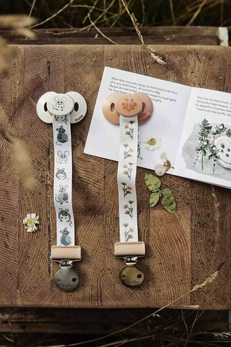ELODIE DETAILS - silicone pacifier 3m+, Forest Mouse Max