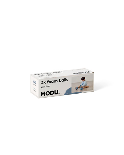 MODU - 3x Foam Ball, deep blue / sky blue