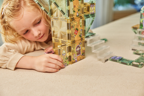 CLEVERCLIXX - magnetic blocks Magic Forest Pack Pastel - 65 pcs.