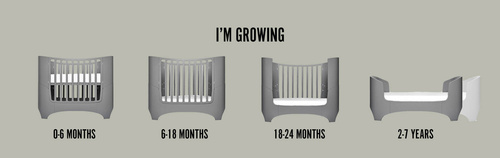 LEANDER - CLASSIC™ baby-junior bed 0-7 yrs, grey