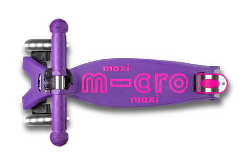MICRO - three-wheeled scooter Maxi Deluxe LED, purple