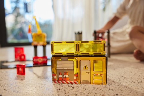 CLEVERCLIXX - Construction Builder Pack Intense magnetic blocks - 48 pcs.
