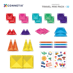 CONNETIX – Magnetic Tiles Travel Mini Pack – 32 pieces
