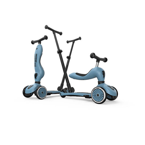 SCOOTANDRIDE - Highwaykick Push and Go 2in1 Ride and scooter 1-5 years Steel