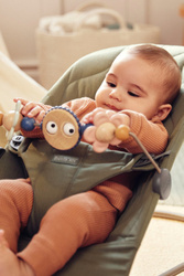 BABYBJÖRN - Bliss Woven, Petal quilt, Dark Green Dark grey frame