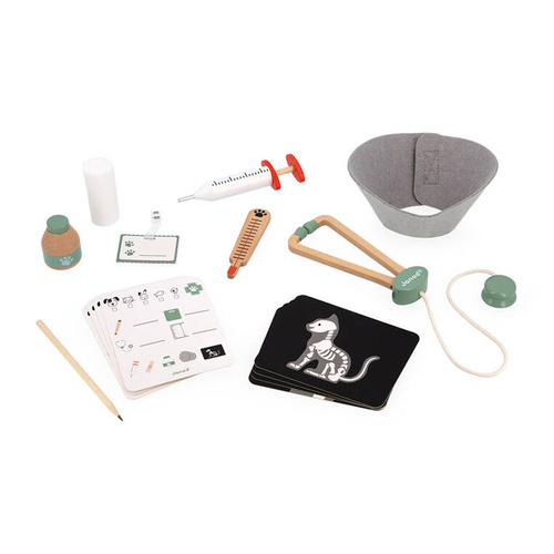 Janod - Vet set with 10 accessories 3+