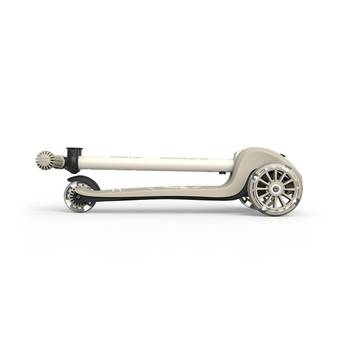 SCOOTANDRIDE - Highwaykick 3S - scooter with 2-in-1 control system and LED wheels, foldable 3+, ash