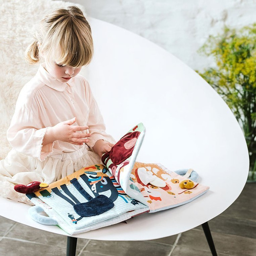 LILLIPUTIENS - Soft activating book with mini - cuddly toys "Baby boom" Farma 18 m +