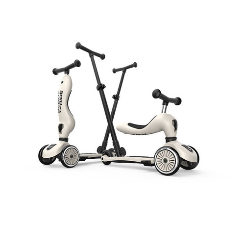 SCOOTANDRIDE - Highwaykick Push and Go 2in1 Ride and scooter 1-5 years Ash