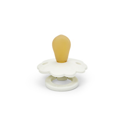 ELODIE DETAILS - Binky Bloom latex pacifier 3 m+, vanilla white